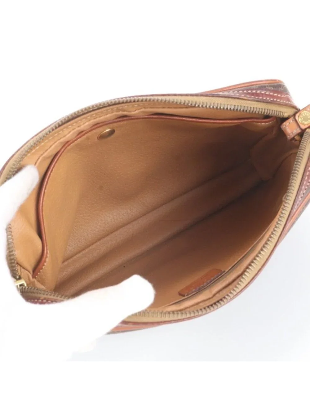 Celine Macadam Leather Clutch Pouch Business Brown